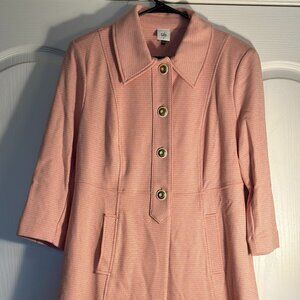 CAbi 6023 Take Five Topper Jacket – Peachy Pink Ponte Knit, Size Large